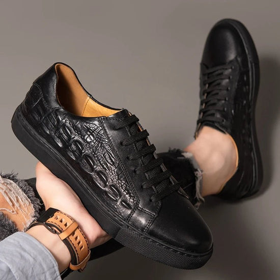 Men's cowhide leather casual shoes