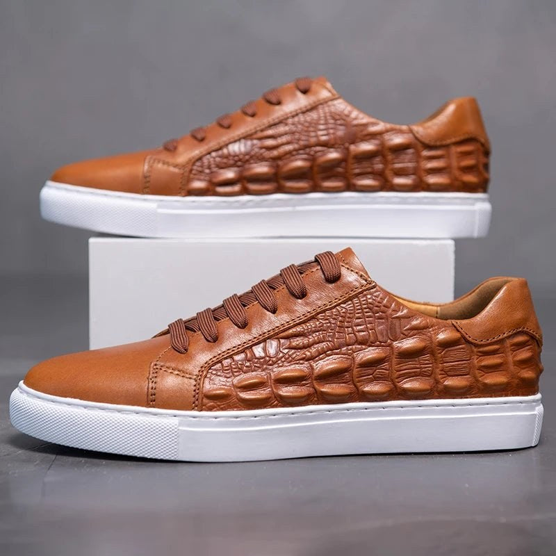 Men's cowhide leather casual shoes
