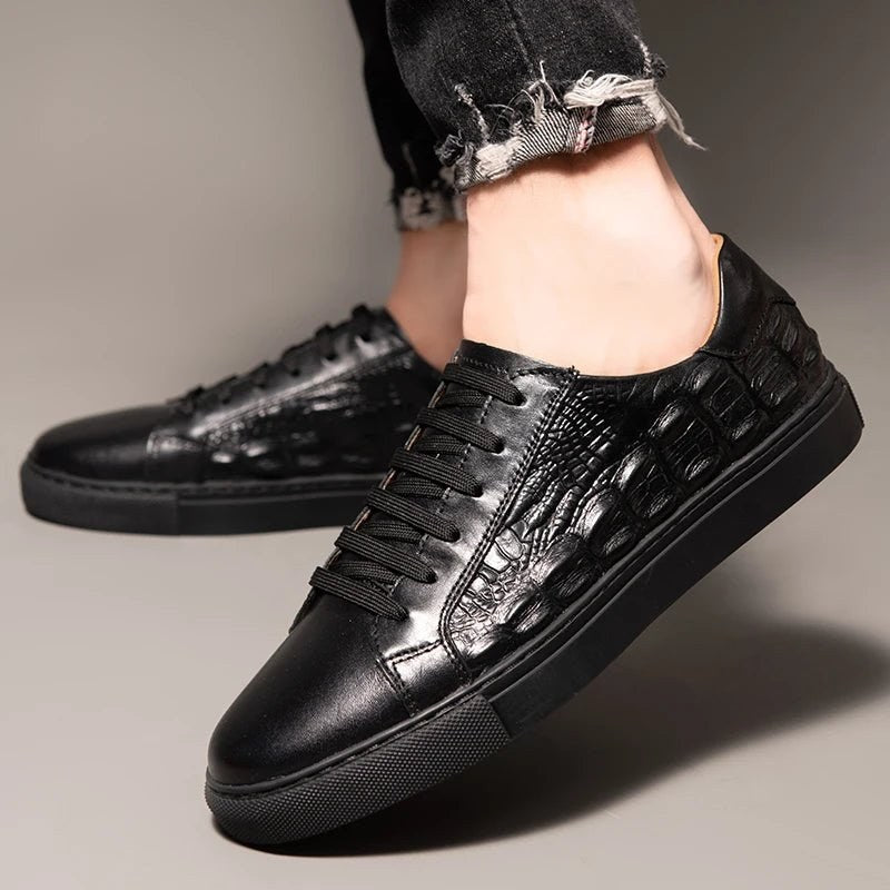 Men's cowhide leather casual shoes