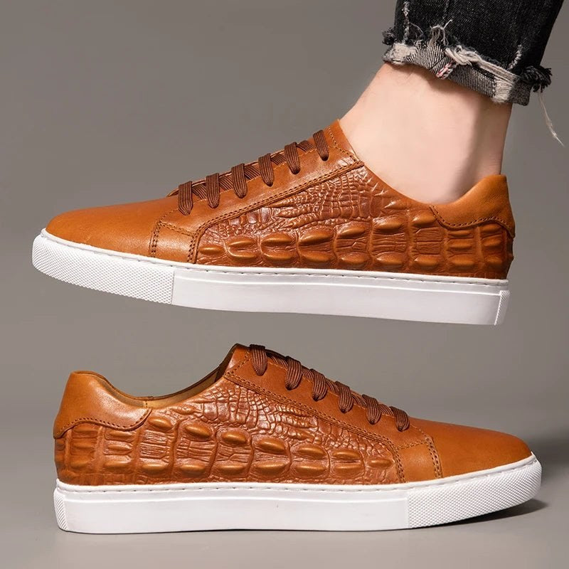 Men's cowhide leather casual shoes