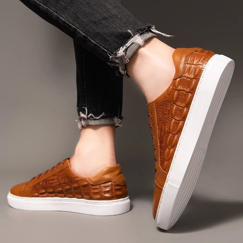 Men's cowhide leather casual shoes
