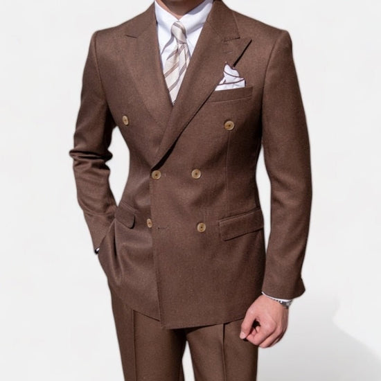 Men's double-breasted business suit