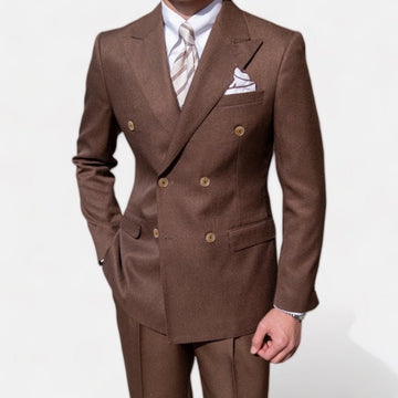 Men's double-breasted business suit