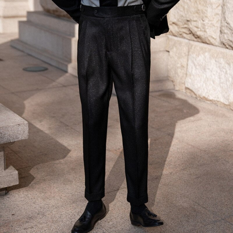Men's double-breasted business suit
