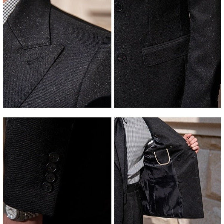 Men's double-breasted business suit