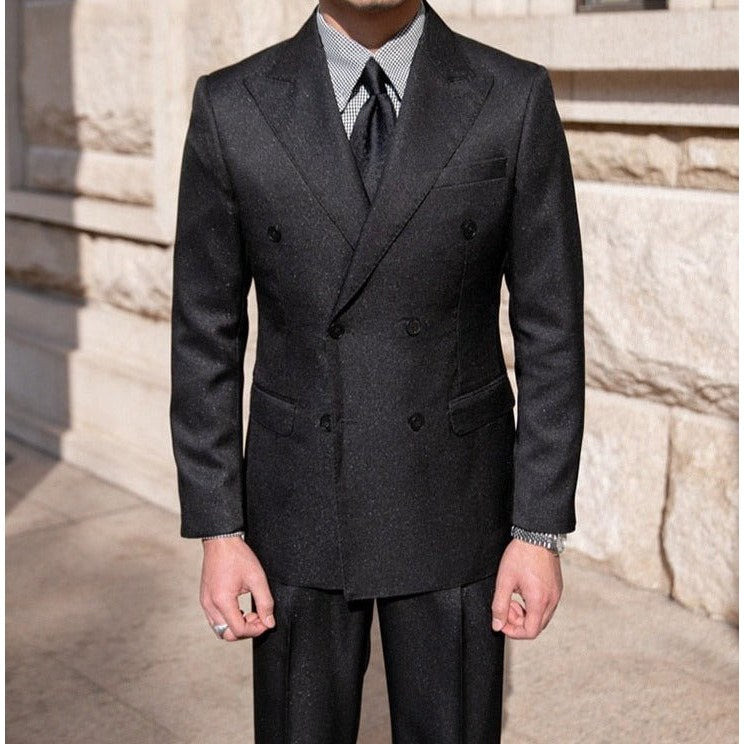 Men's double-breasted business suit
