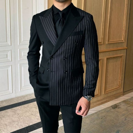Men's Double-Breasted Two-Piece Event Suit