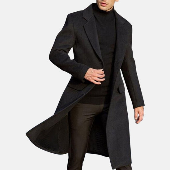 Men's extra-long overcoat