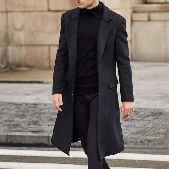 Men's extra-long overcoat