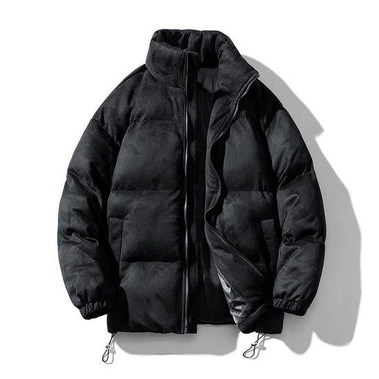 Men's faux-suede puffer jacket