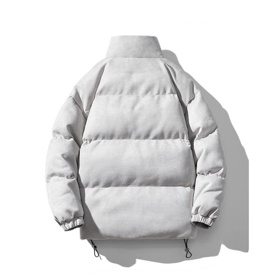 Men's faux-suede puffer jacket
