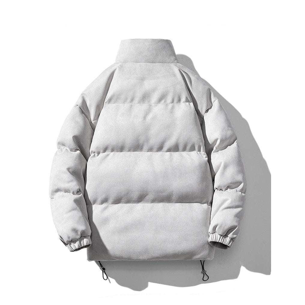 Men's faux-suede puffer jacket