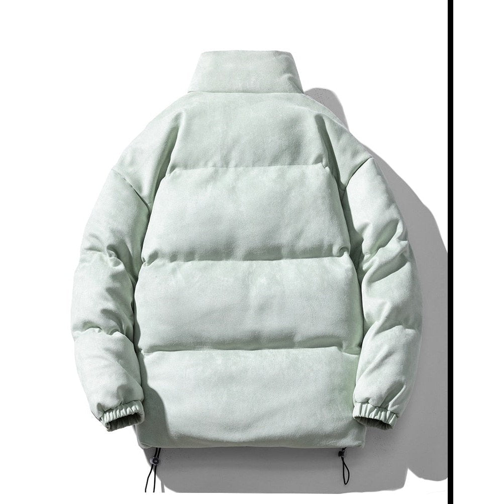 Men's faux-suede puffer jacket