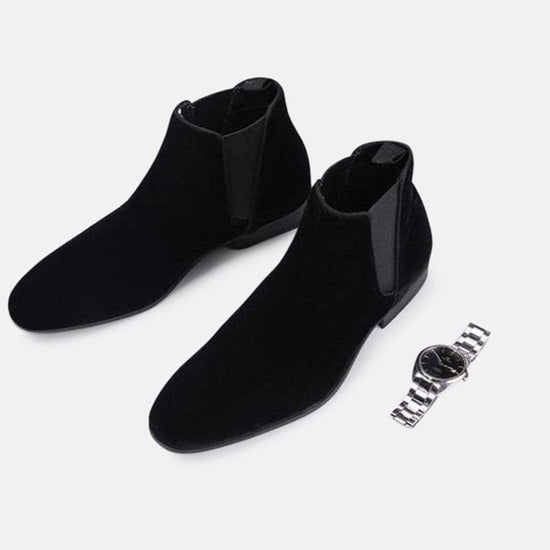 Men's gentleman suede chelsea boots