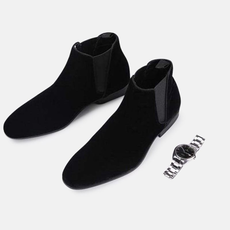 Men's gentleman suede chelsea boots