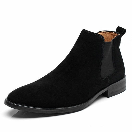 Men's gentleman suede chelsea boots