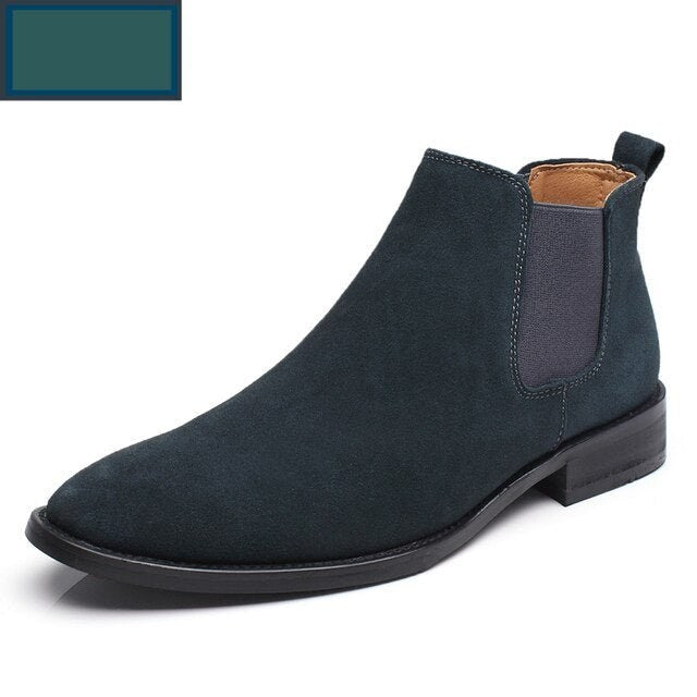 Men's gentleman suede chelsea boots