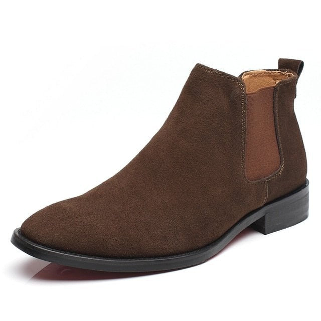Men's gentleman suede chelsea boots