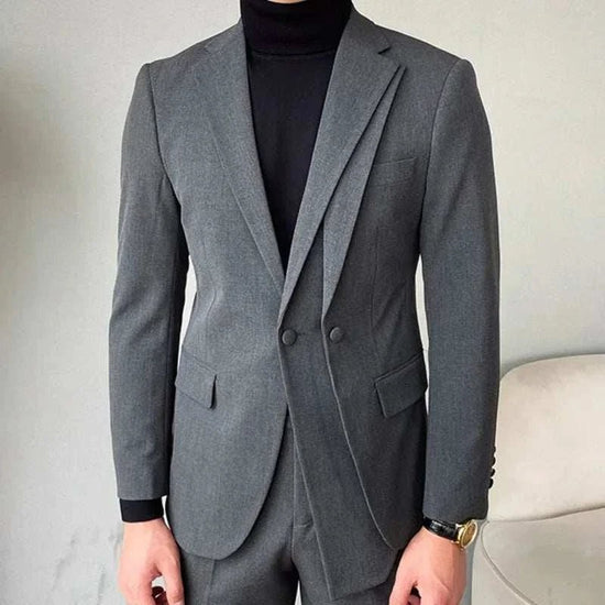 Men's Gray Two-Piece Formal Suit