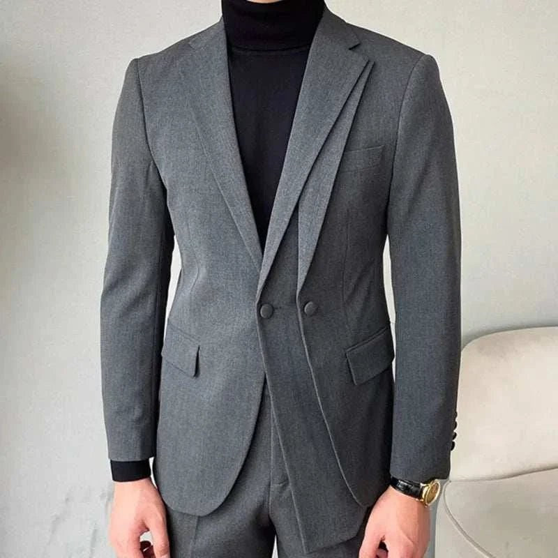Men's Gray Two-Piece Formal Suit