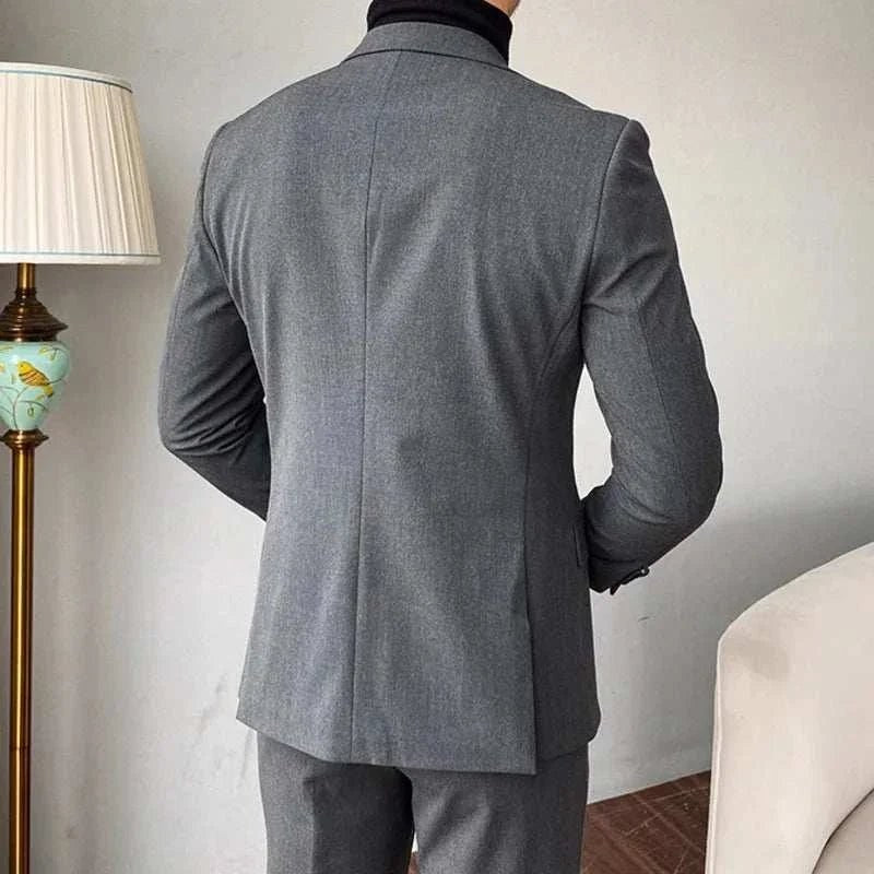 Men's Gray Two-Piece Formal Suit