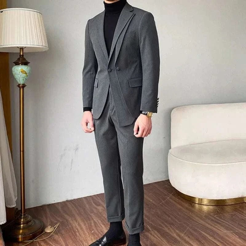 Men's Gray Two-Piece Formal Suit