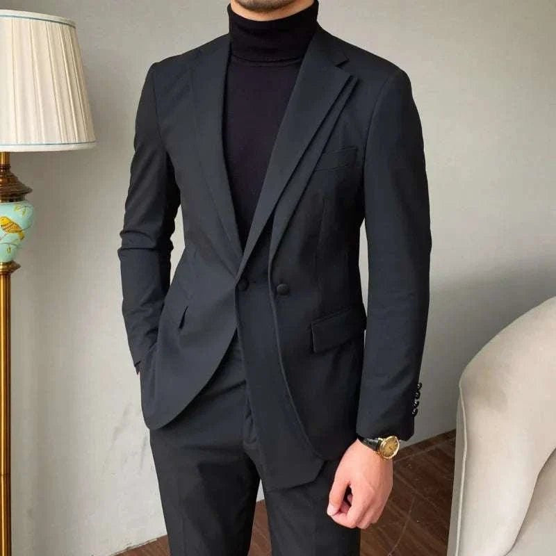 Men's Gray Two-Piece Formal Suit