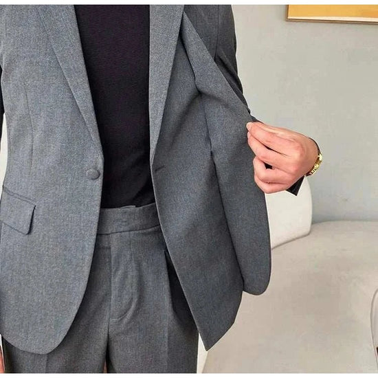Men's Gray Two-Piece Formal Suit