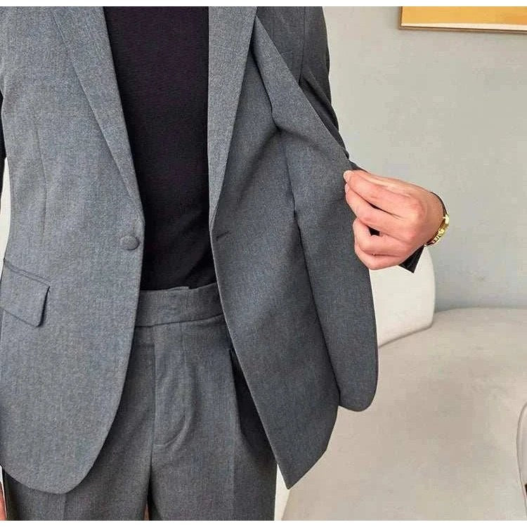 Men's Gray Two-Piece Formal Suit