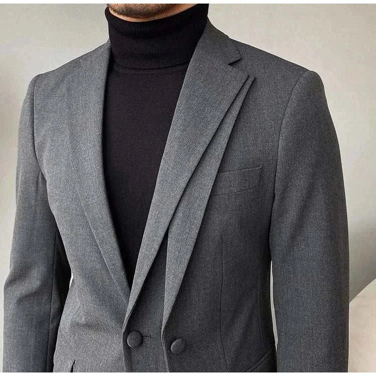 Men's Gray Two-Piece Formal Suit