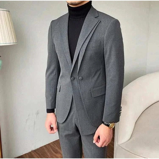 Men's Gray Two-Piece Formal Suit