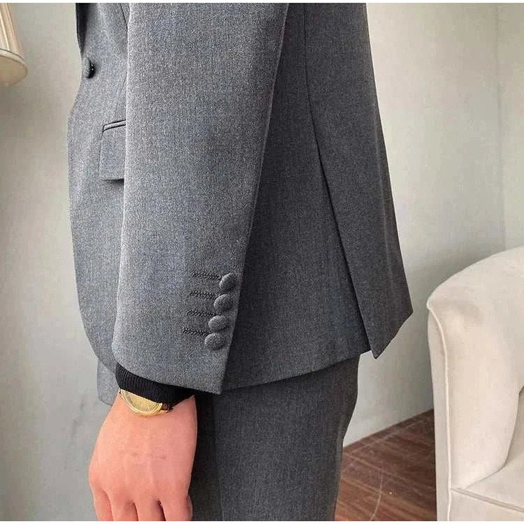 Men's Gray Two-Piece Formal Suit