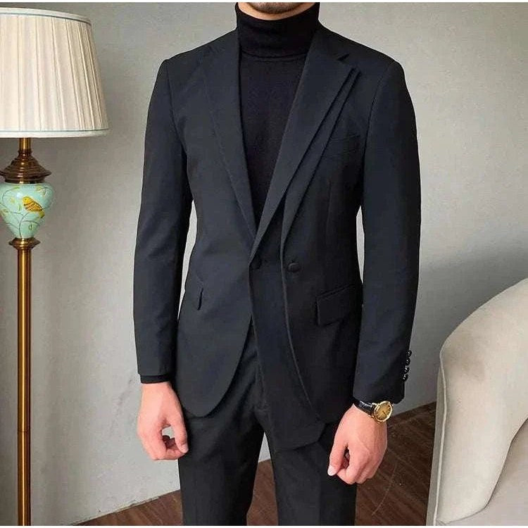 Men's Gray Two-Piece Formal Suit