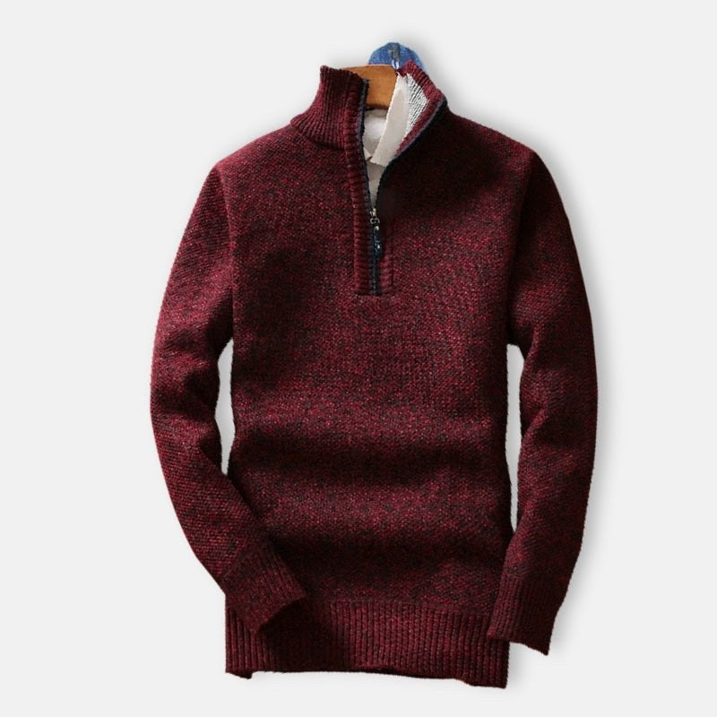 Men's half-zip sweater