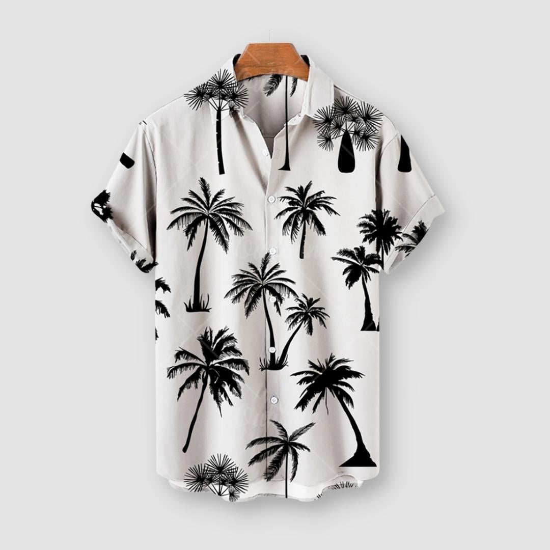 Men's hawaiian striped summer shirt