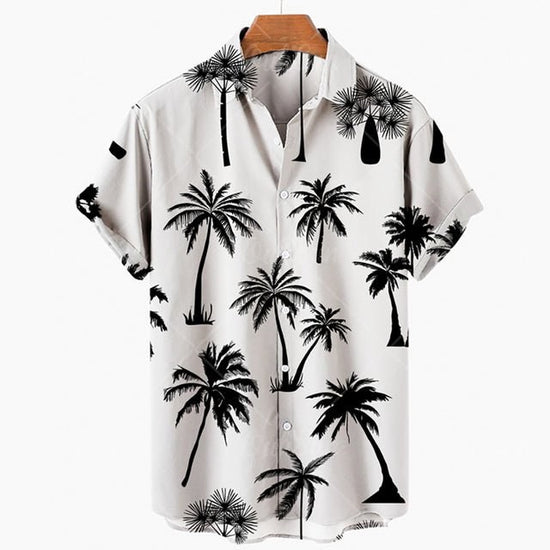 Men's hawaiian striped summer shirt