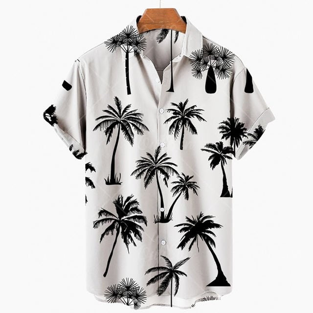 Men's hawaiian striped summer shirt