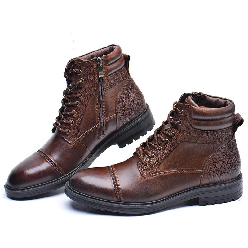 Men's High-Top Leather Boots