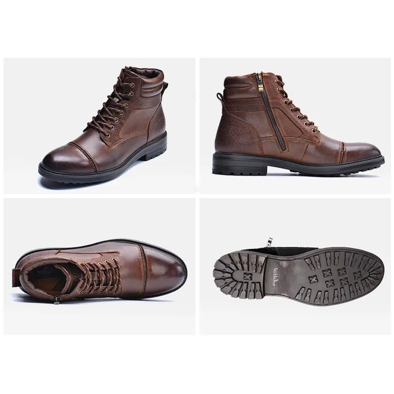 Men's High-Top Leather Boots