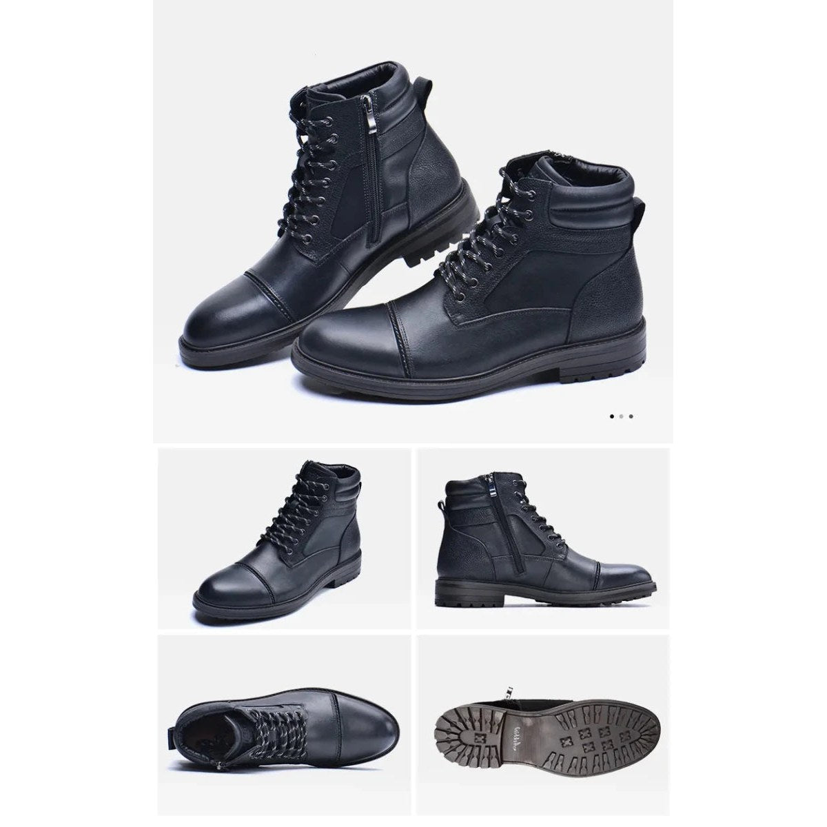 Men's High-Top Leather Boots