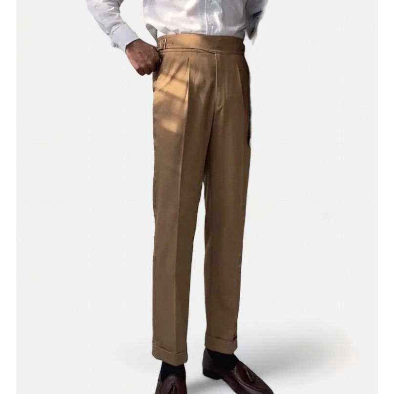 Men's High-Waist Dress Trousers