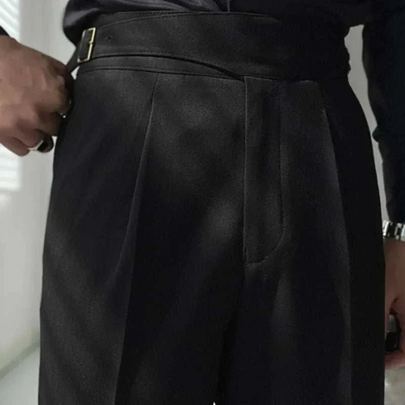 Men's High-Waist Dress Trousers
