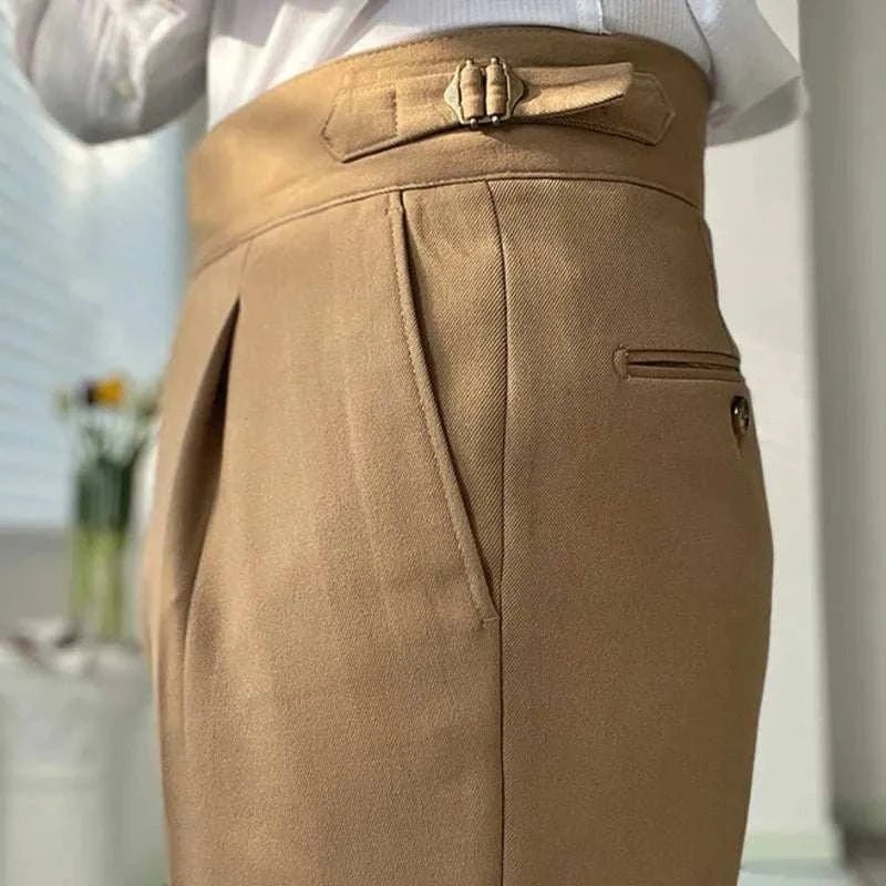 Men's High-Waist Dress Trousers