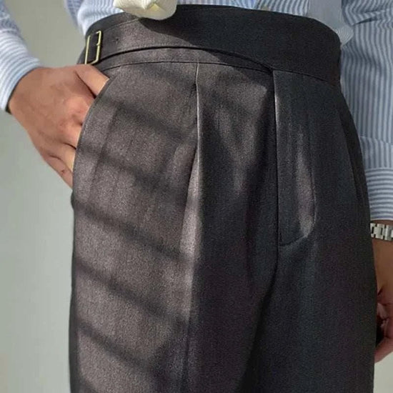 Men's High-Waist Dress Trousers