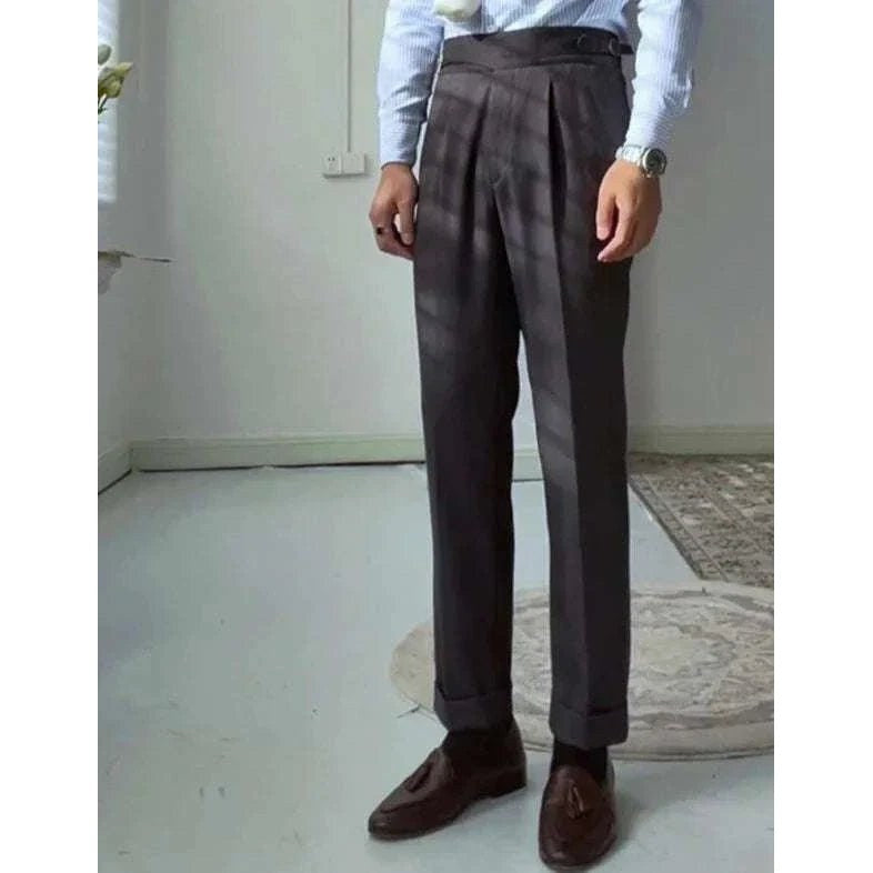 Men's High-Waist Dress Trousers
