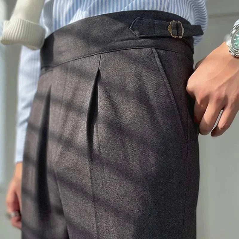 Men's High-Waist Dress Trousers