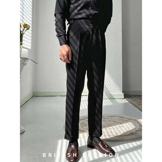 Men's High-Waist Dress Trousers