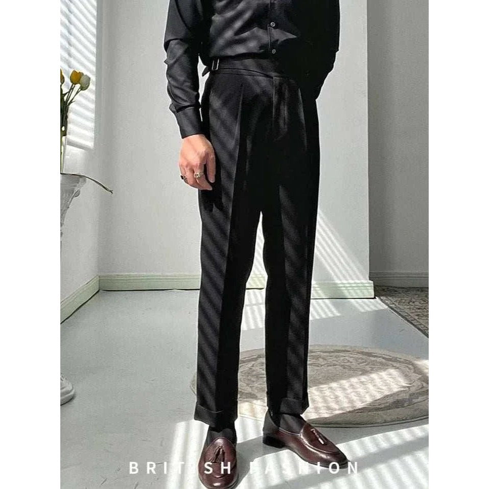 Men's High-Waist Dress Trousers