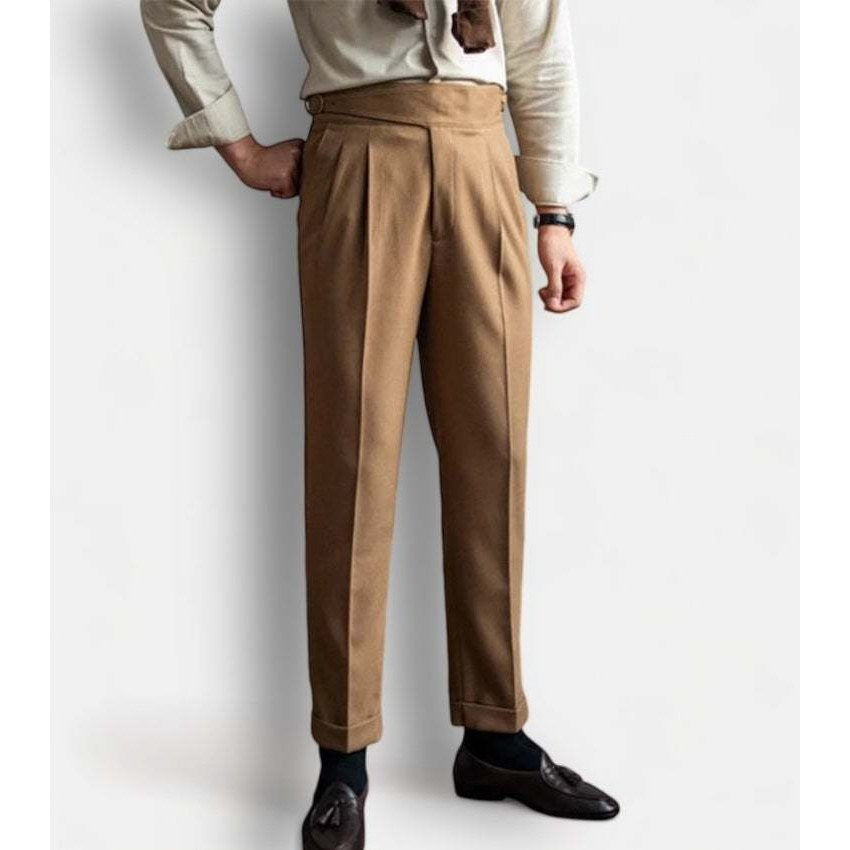 Men's High-Waist Smart-Casual Trousers