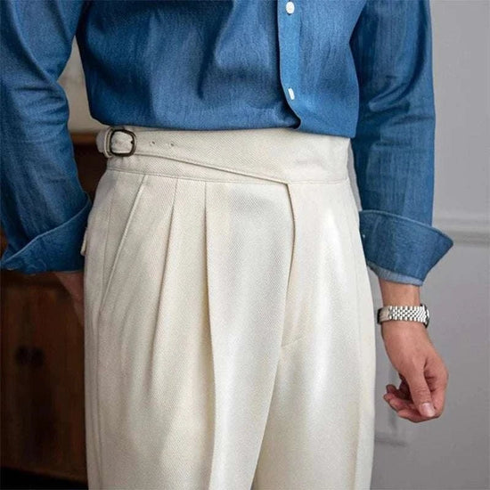 Men's High-Waist Smart-Casual Trousers